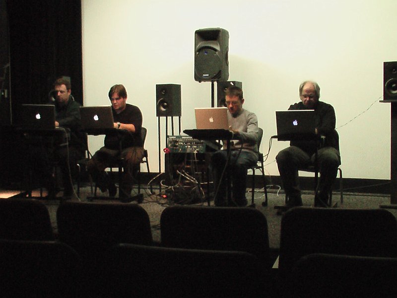 Jason Gregory, Zach Zubow, Shane Hoose, and Larry Fritts performing Patchwork Pants by Zach Zubow on October 31st, 2010.