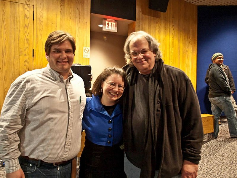 (from left) Zach Zubow, Dr. Rebecca Ashe, Dr. Lawrence Fritts at an EMS concert on February 27th, 2011.